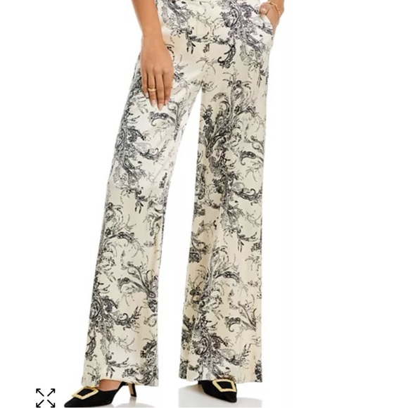 L’agence Pilar Silk Wide Leg Pants - Picture 1 of 7